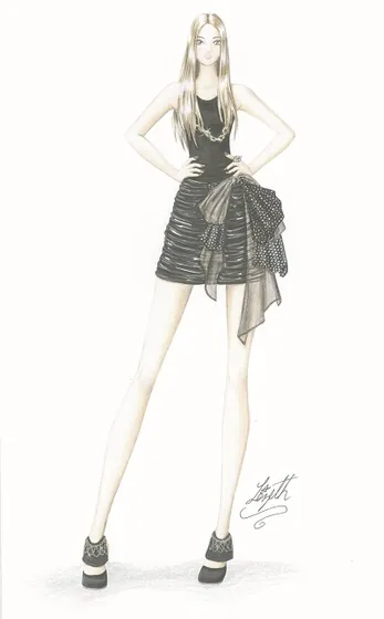 Figurín a lápiz, 2016.